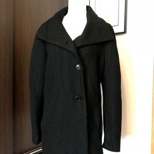 Talbots stylish black wool coat